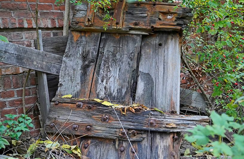 oude houten deur van Babetts Bildergalerie
