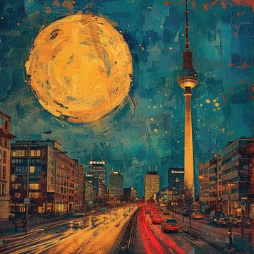 Berlin Skyline Poster Print sur Niklas Maximilian