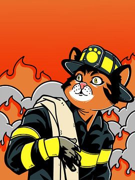 Brandweerman Kat van Artthree