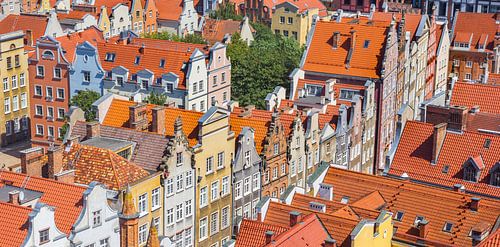 Historic houses on Long Market Square in Gdansk