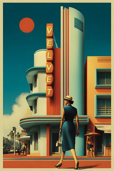 Miami glamour in front of the Velvet cinema by Skyfall