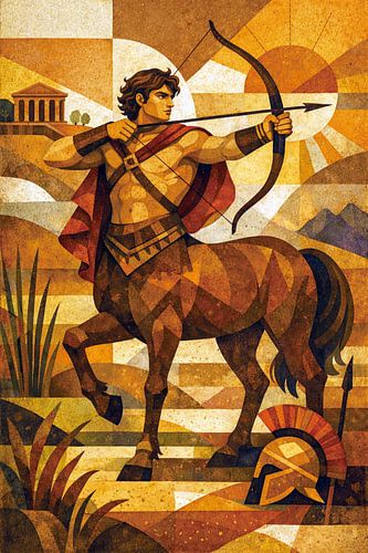 Centaur geometric painting.
