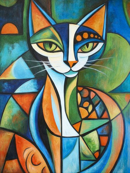 Picasso Katze von Jutta Maria Pusl