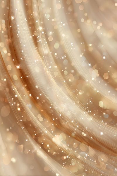 Lichtwellen in Gold funkeln Abstrakter Luxus von Eva Lee