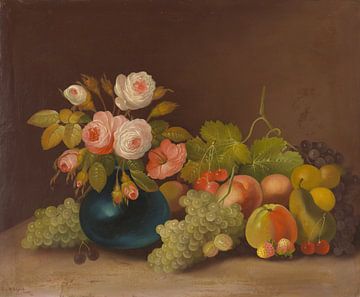 Kohlrosen und Früchte, William Buelow Gould