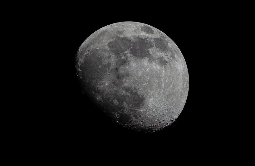 Wachsende Mondlandschaft Gibbous von Marc Hederik Fotografie