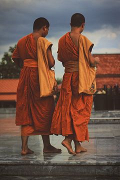 Twee boeddhisten in Thailand
