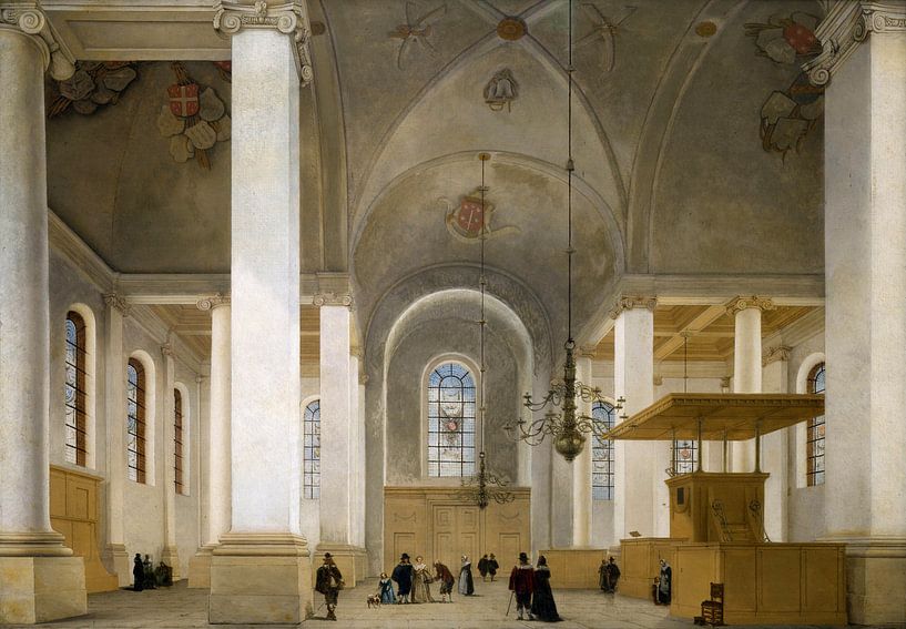 Haarlem, Intérieur de la Nouvelle Église, Pieter Jansz. Saenredam - 1652 par Atelier Liesjes