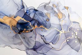 Abstract Beauty with Golden Lines by Art & Soul Creations