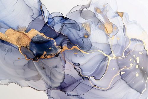 Abstracte Schoonheid met Gouden Lijnen