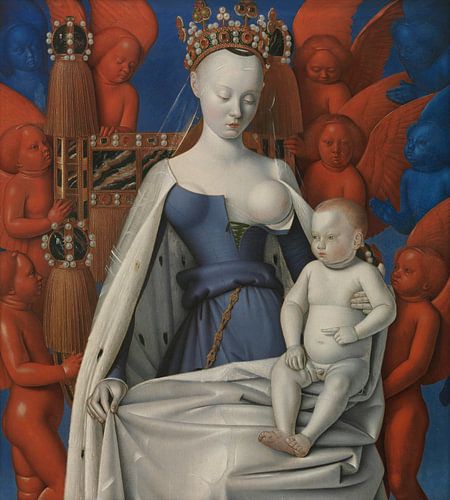 Jean Fouquet, Madone entourée de séraphins et d'angelots - années 1470