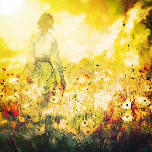 Verdwijnend in de warmte van een zomerse dag..