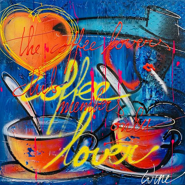 Coffee Lover van Geoffrey Wijn - WINE ART GALLERY