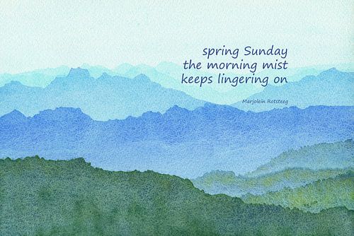 Spring Sunday haiku von Karen Kaspar