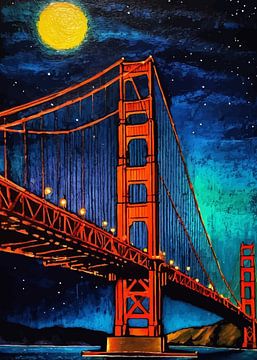 De Golden Gate Bridge van San Francisco van MIROKKU