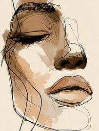 Résumé : Portrait de femme aux lèvres charnues sur SPEQ ART