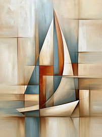 Abstracte Zeilboot Visie