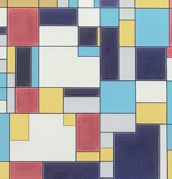 Mondriaan geometrie 2.0 van Niek Traas
