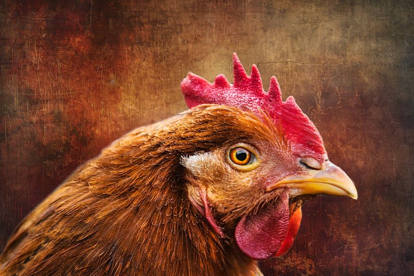 The Look of a New Hampshire Chicken by Saranda Foto Art