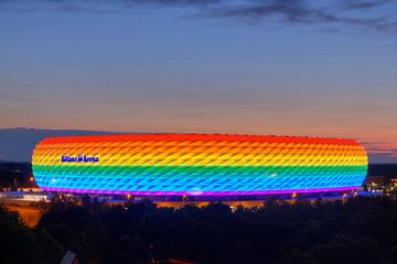 Allianz Arena München Sonnenuntergang von Roith Fotografie