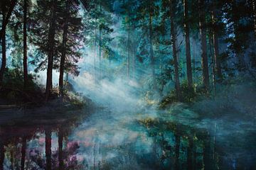 Atem des Lichts zwischen den Bäumen von Femea Stille Landschappen