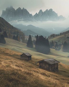 Autumn highlands of the Dolomites by fernlichtsicht