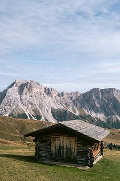 A typical wooden mountain barn in an insane by Marit Hilarius