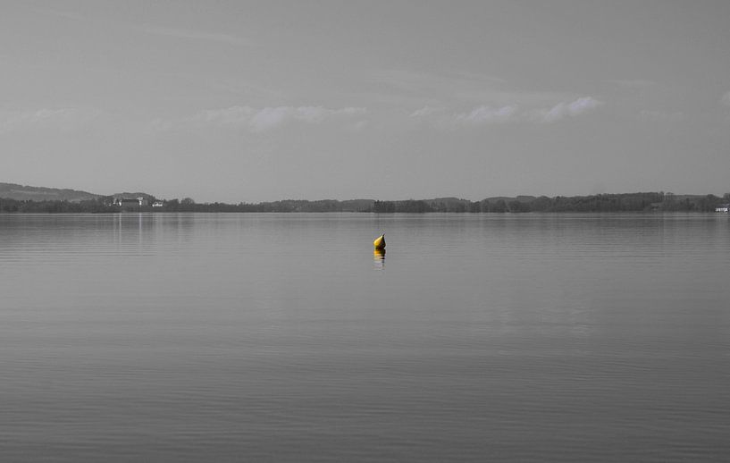 Einsame Boje im Chiemsee von Heiko Obermair