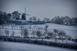 Sneeuw parkstad  van Bas Quaedvlieg