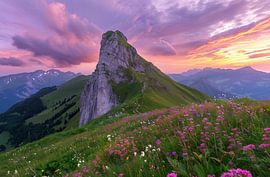 Crystal-clear lakes in the Alps