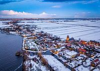 Dorp in de sneeuw