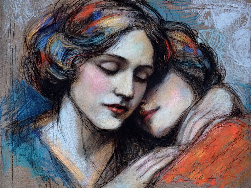 Tender women with soft colours by Abstract Painting