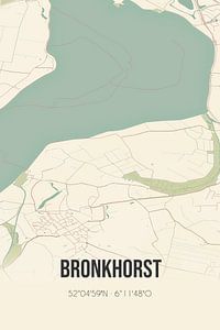 Vintage landkaart van Bronkhorst (Gelderland) van Rezona