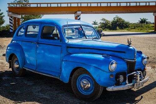 Oldtimer car op Cuba. van René Holtslag
