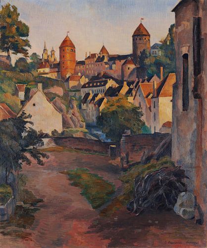Émile Bernard, Gezicht op kasteel in Semur