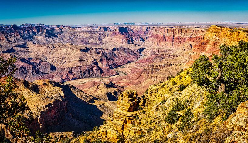 Natural wonder canyon and Colorado River Grand Canyon National Park in Arizona USA by Dieter Walther