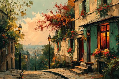 Café mit Stadtbild Nr. 3