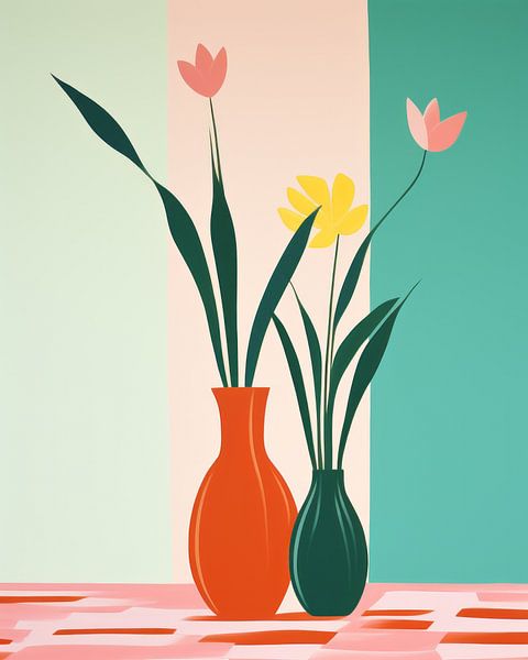 Colourful and cheerful collage with flowers by Studio Allee