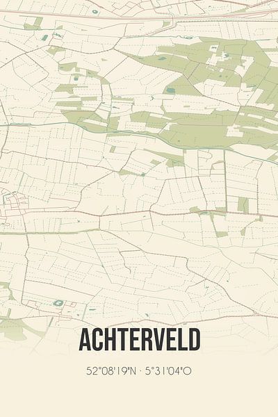 Vintage map of Achterveld (Gelderland) by Prints of Place