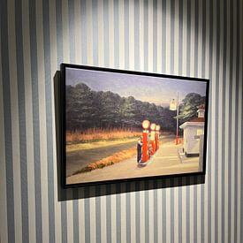 Klantfoto: Benzine - Edward Hopper, op canvas