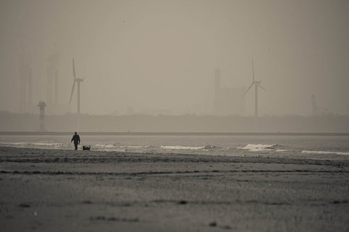 Walking on the beach