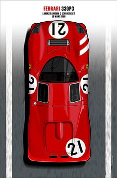 Lorenzo Bandini, Jean Goichet, Ferrari 330 P3 by Theodor Decker
