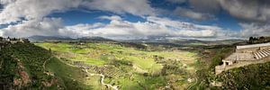 Panorama (3:1) paysage à l'est de Ronda