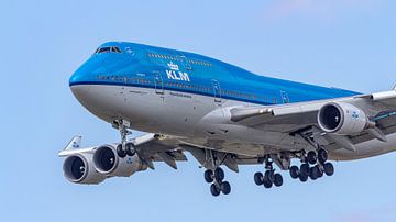 KLM Boeing 747-400M passenger and cargo aircraft.