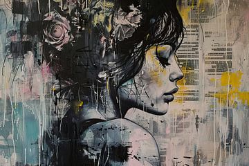 Ubran Portret van Abstract Schilderij