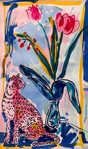 Tulpen und rosa Leopard Nr. 1
