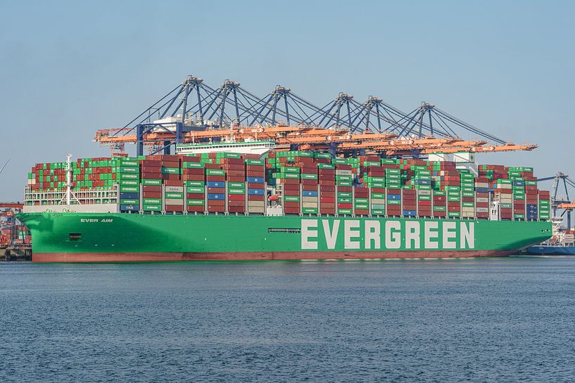 Container ship Ever Aim from Evergreen. by Jaap van den Berg
