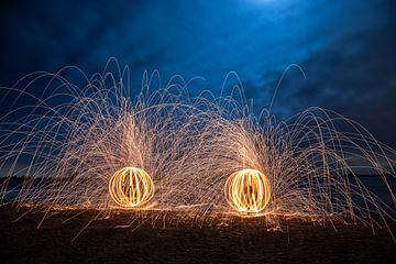 Lightpainting mit Stahlwolle von Marcel van den Bos