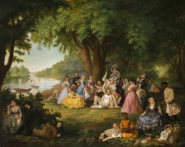 Die Künstlerin und ihre Familie bei einem Picknick zum vierten Juli, Lilly Martin Spencer