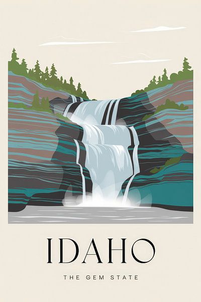 Idaho Vintage Travel Poster by Poster Art Shop